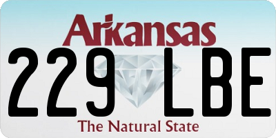 AR license plate 229LBE