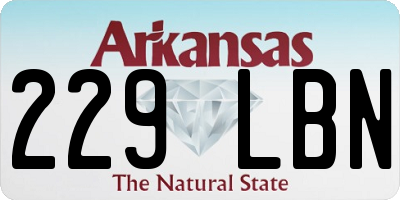 AR license plate 229LBN