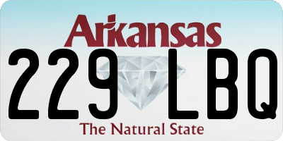 AR license plate 229LBQ