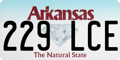AR license plate 229LCE