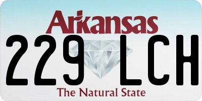 AR license plate 229LCH
