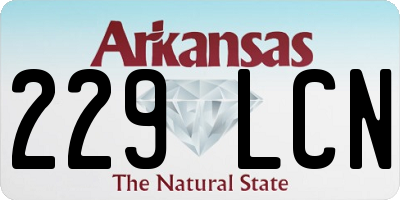 AR license plate 229LCN