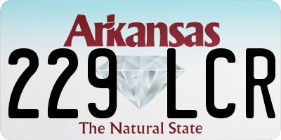AR license plate 229LCR