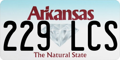 AR license plate 229LCS