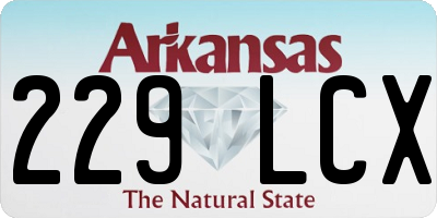 AR license plate 229LCX