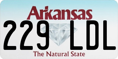 AR license plate 229LDL