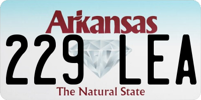 AR license plate 229LEA