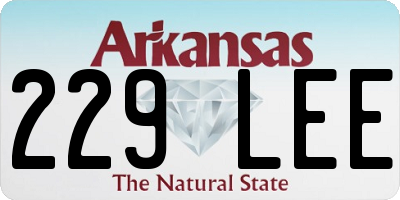 AR license plate 229LEE