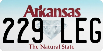 AR license plate 229LEG