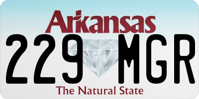 AR license plate 229MGR