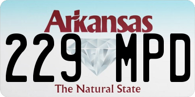AR license plate 229MPD