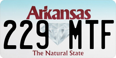 AR license plate 229MTF
