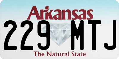 AR license plate 229MTJ