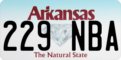 AR license plate 229NBA