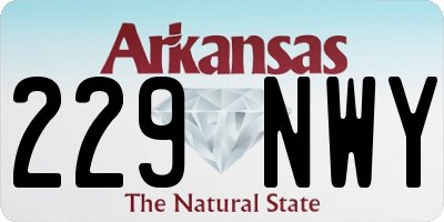 AR license plate 229NWY