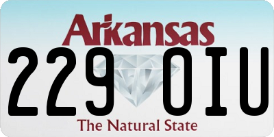 AR license plate 229OIU