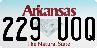 AR license plate 229UOQ