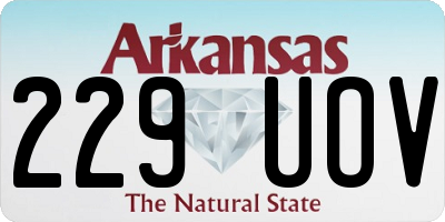 AR license plate 229UOV