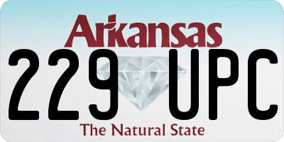 AR license plate 229UPC