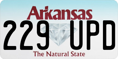 AR license plate 229UPD