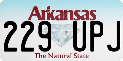 AR license plate 229UPJ
