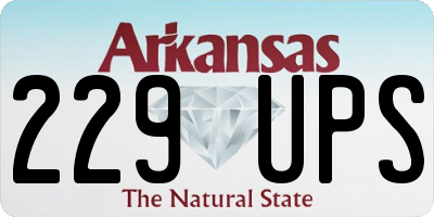 AR license plate 229UPS