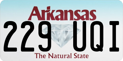 AR license plate 229UQI