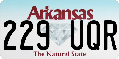 AR license plate 229UQR