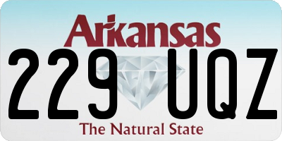 AR license plate 229UQZ