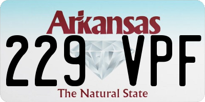 AR license plate 229VPF