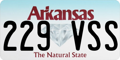 AR license plate 229VSS