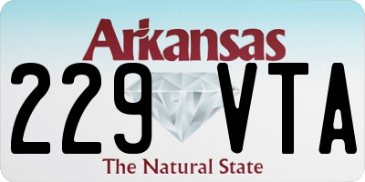AR license plate 229VTA