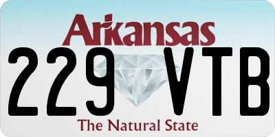 AR license plate 229VTB