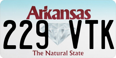 AR license plate 229VTK