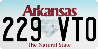 AR license plate 229VTO