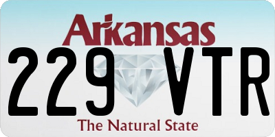 AR license plate 229VTR