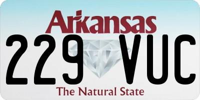 AR license plate 229VUC
