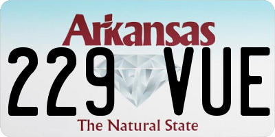 AR license plate 229VUE