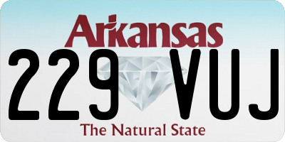 AR license plate 229VUJ