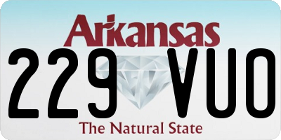 AR license plate 229VUO