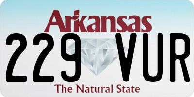 AR license plate 229VUR