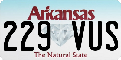 AR license plate 229VUS