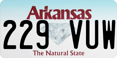 AR license plate 229VUW