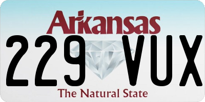AR license plate 229VUX