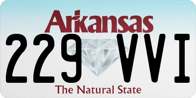 AR license plate 229VVI