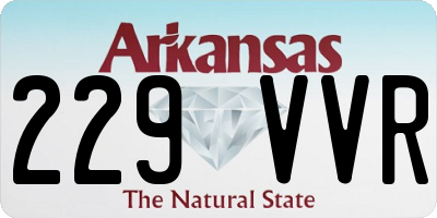 AR license plate 229VVR