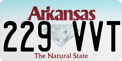 AR license plate 229VVT