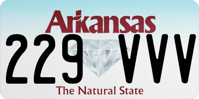 AR license plate 229VVV