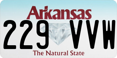 AR license plate 229VVW