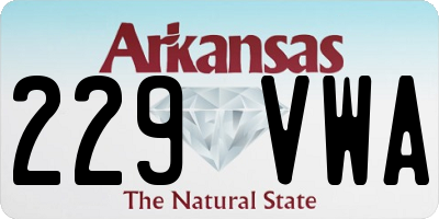 AR license plate 229VWA